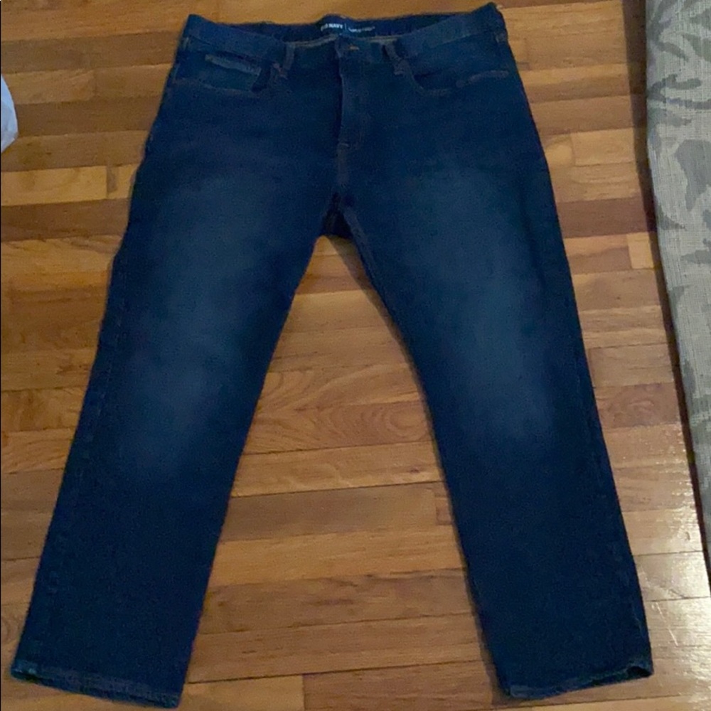 Old navy blue jeans